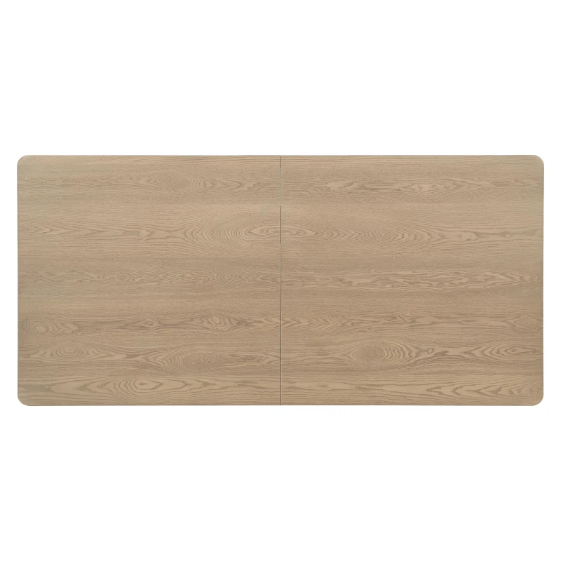 Rectangular Dining Table with Sturdy Rectangular Pillar Base, Natural Finish Kitchen Table for Versatile Kitchen, 84'' L x 40'' W x 30'' H, Natural