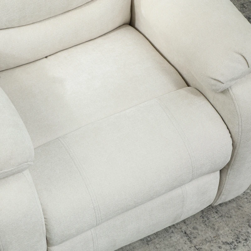 HOMCOM Massage Recliner Chair, Power Recliner with Quiet Brushless Motor, Remote, Pockets, 2 Memory Positions, Beige