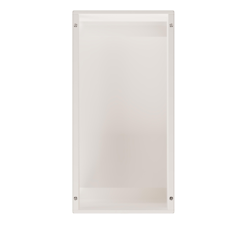 High-Gloss Coffee Table with App-Controlled RGB LED Strip, Spacious Center Table with Open Double-Layer Storage, 39.5" L x 19.5" W x 15.5" H, White