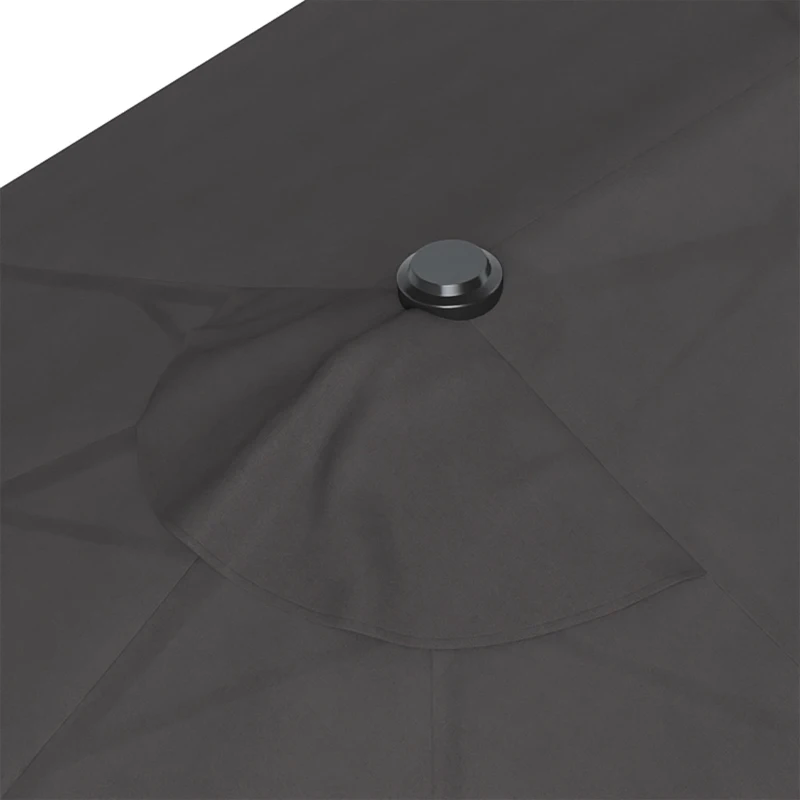 Outsunny 15' Double-Sided Patio Umbrella Parasol Sun Shelter Canopy Shade Grey
