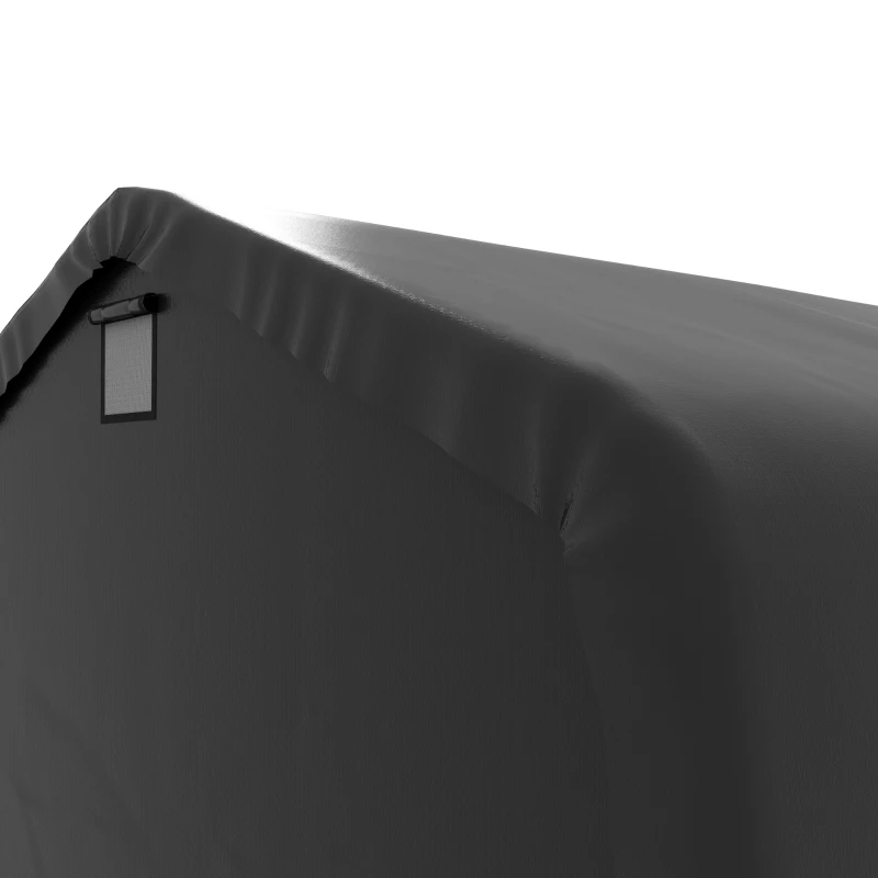 Outsunny 12' x 20' Portable Garage, Heavy Duty Carport Canopy with Ventilation Windows and Large Roll-up Door, Black