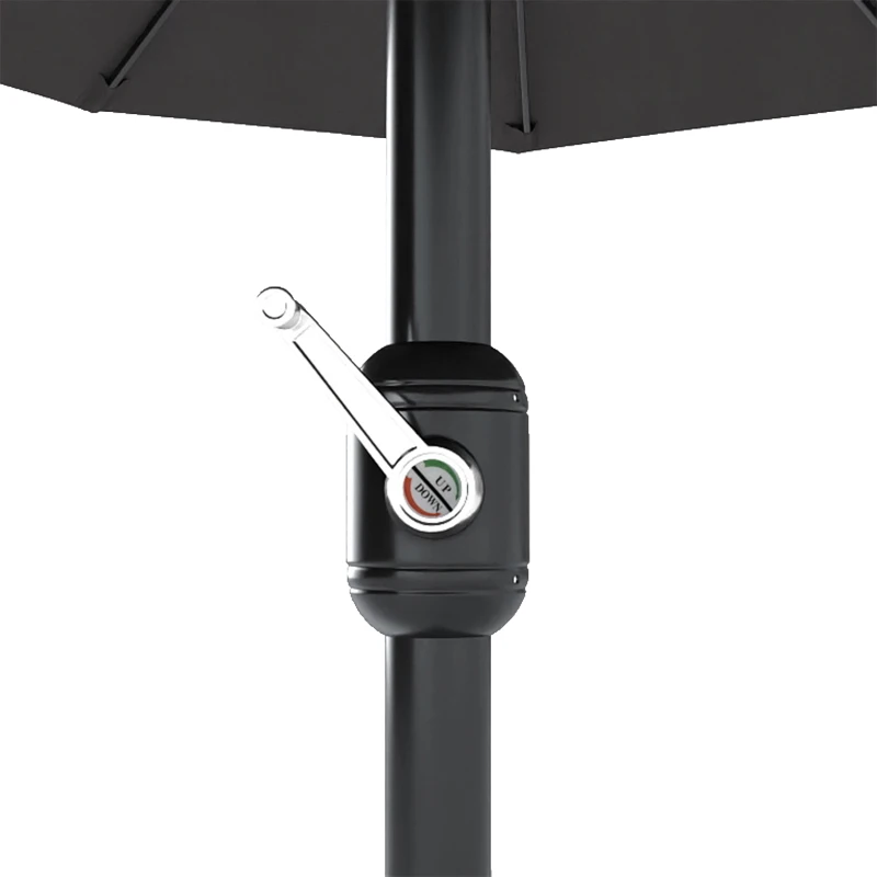 Outsunny 15' Double-Sided Patio Umbrella Parasol Sun Shelter Canopy Shade Grey