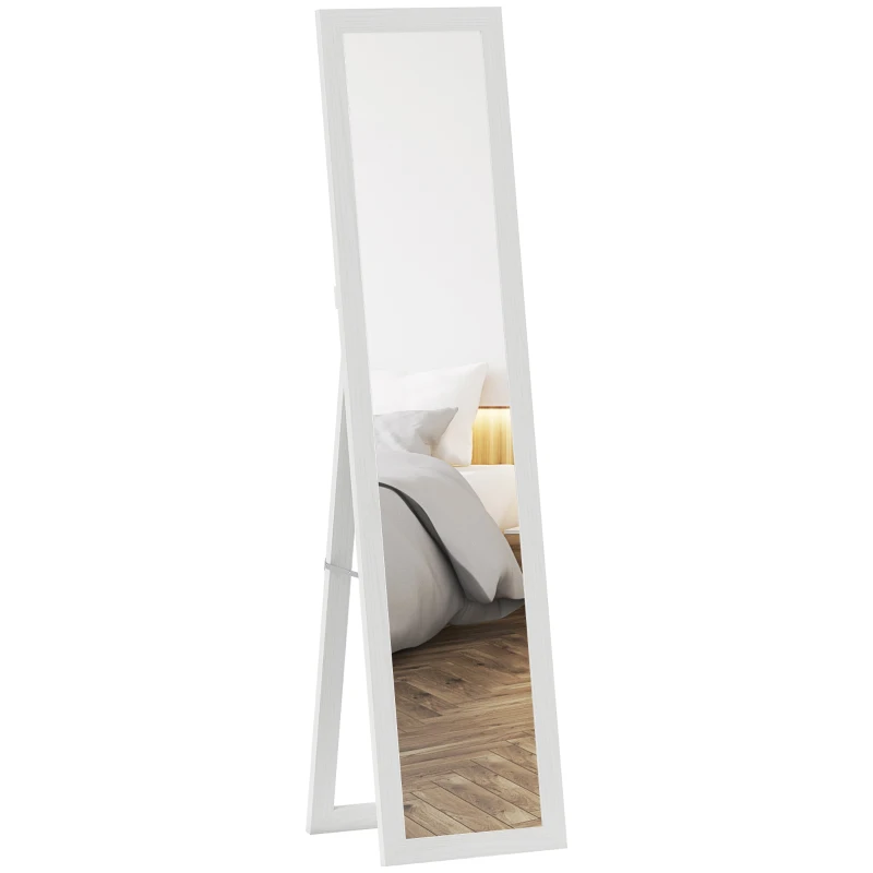 HOMCOM 15" x 62" Full Length Mirror for Bedroom, Free Standing Dressing Mirror, Wall Mirror for Living Room, White