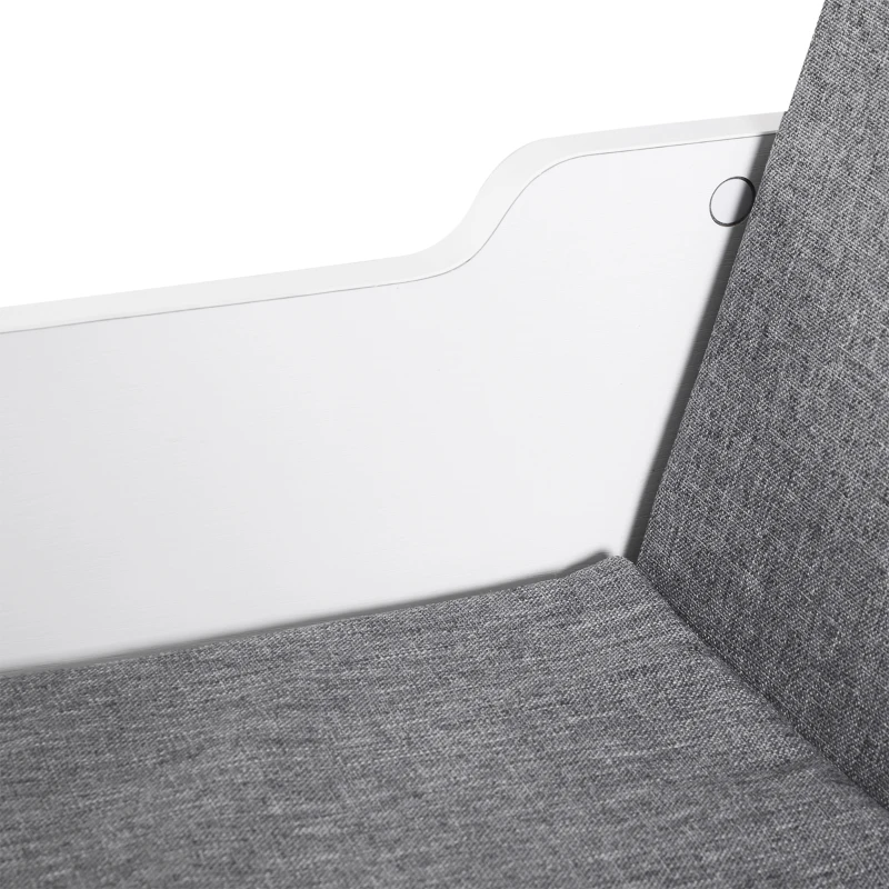 HOMCOM 6-Cubby Bookcase with Seat Cushion, Cube Storage Shelf with Reading Nook for Home Office, Study, Grey