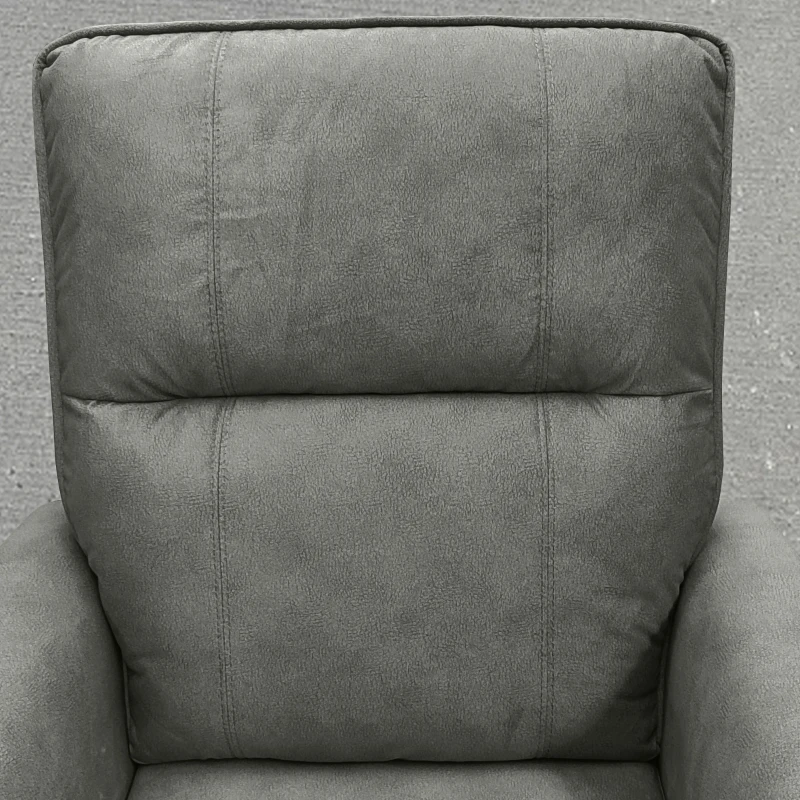 HOMCOM Power Recliner Chair, Dyed Fabric (Like Leathaire) Upholstered Recliner Chair with USB Ports, Footrest, Grey