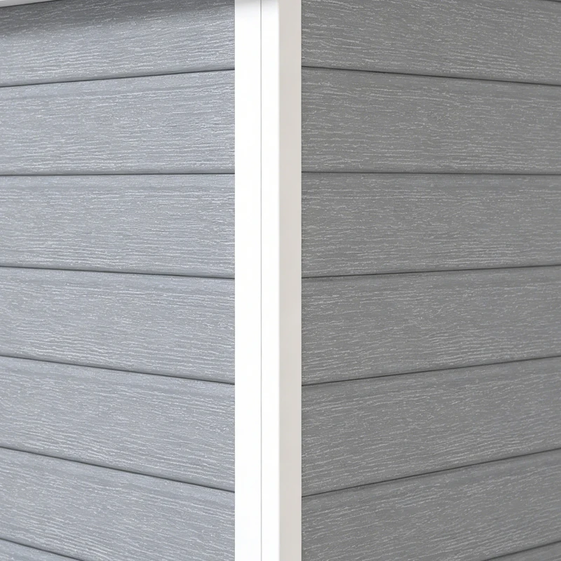 Outsunny 4x5 Lean to Garden Shed with Window Lockable for Garden Tool Storage Grey