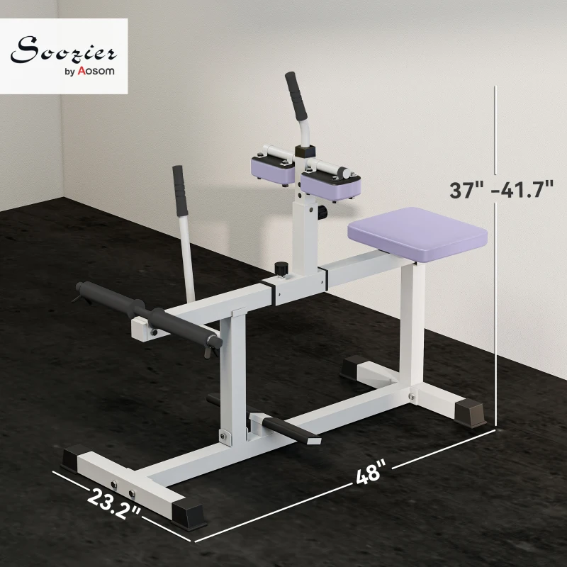 Soozier Adjustable Steel Seated Calf Raise Exercise Strength Training Gym Equipment, Purple