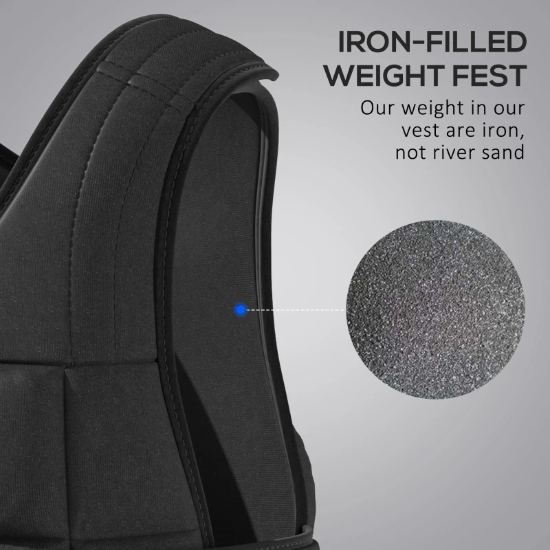 Soozier 22lbs Weighted Vest, Adjustable Running Weight Vest with 38 Weight Bags, Black