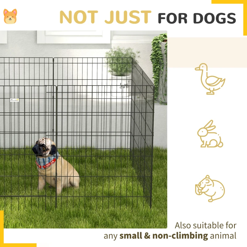 PawHut 36inch Foldable Metal Exercise Pet Playpen Yard Dog Puppy Kennel Cage 8 Panel