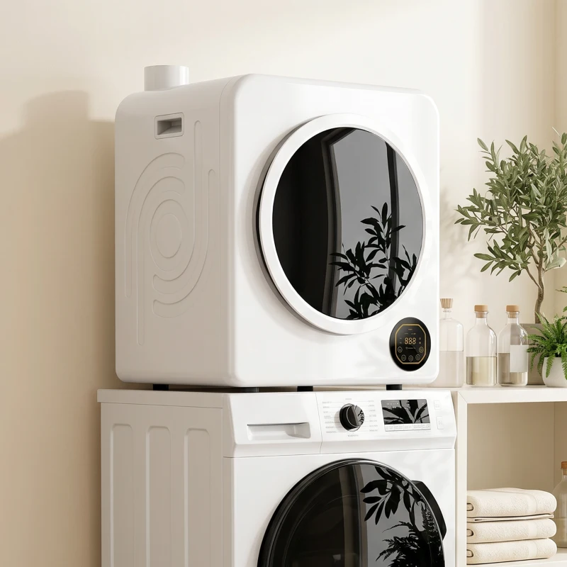 HOMCOM Clothes Dryer with 6 Drying Modes, Laundry Dryer with Stainless Steel Tub 18 lbs, White