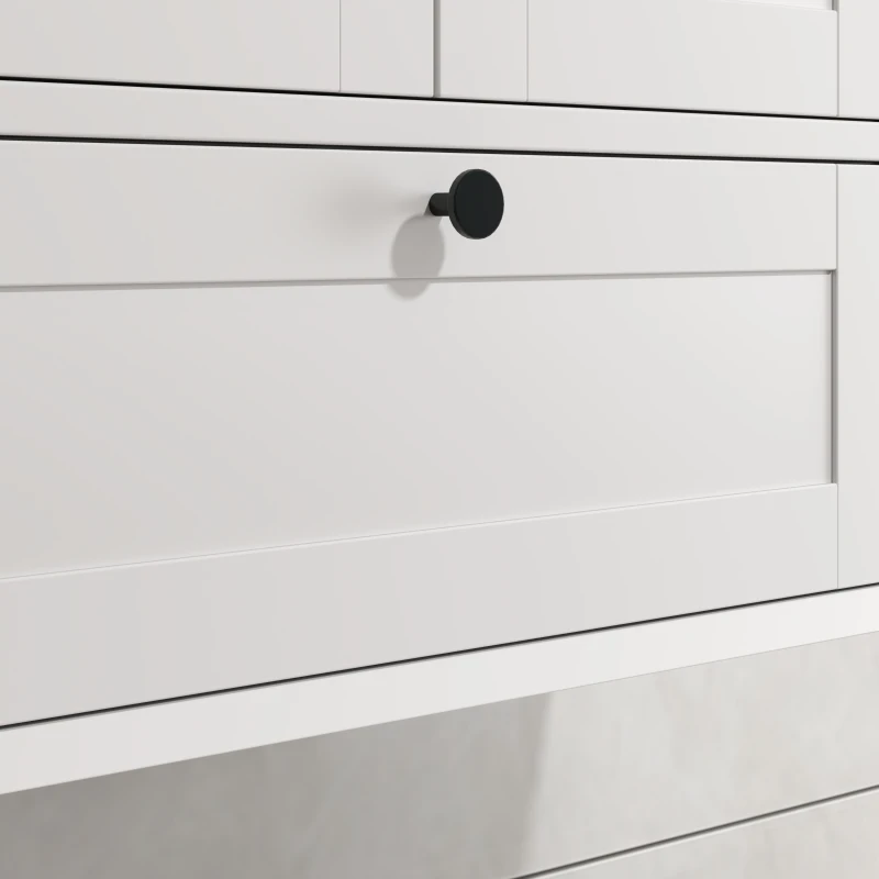 HOMCOM Medicine Cabinet with Adjustable Shelf, Bathroom Wall Cabinet Bathroom Cabinet with Recessed Panels, White