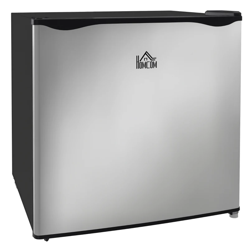 HOMCOM 1.1 Cu. Ft. Mini Freezer, Compact Upright Freezer with Reversible Door, Removable Shelf, Adjustable Temperature, Silver