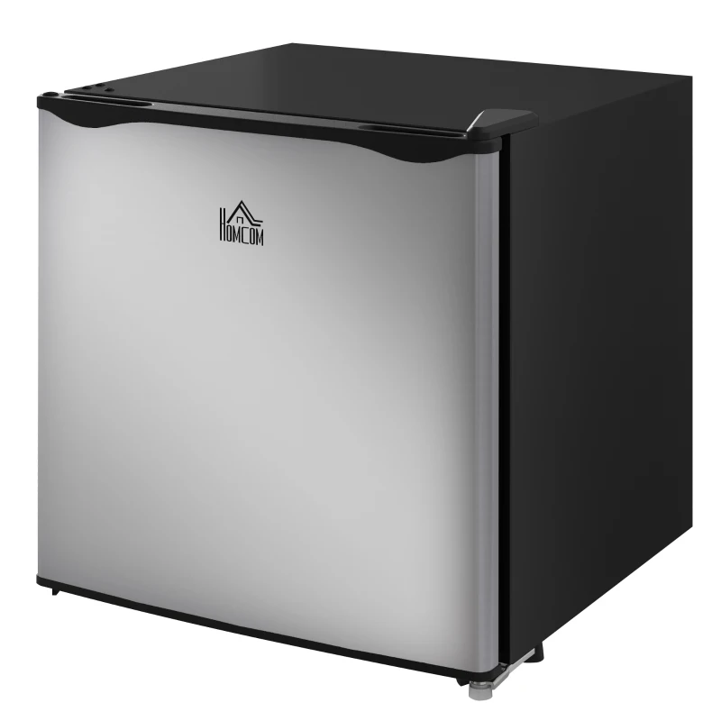 HOMCOM 1.1 Cu. Ft. Mini Freezer, Compact Upright Freezer with Reversible Door, Removable Shelf, Adjustable Temperature, Silver