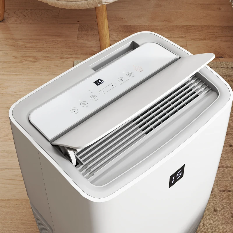HOMCOM 14000 BTU Portable Air Conditioner, AC Unit with Cool, Dehumidifier, Fan, 700 Sq. ft, 24H Timer On Off, Window Kit