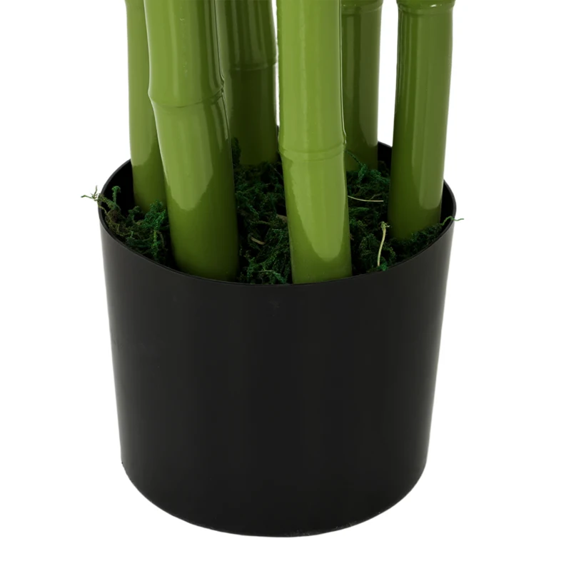 HOMCOM Indoor Fake Plants, Artificial Bamboo Tree with Adjustable Shape for Home Office Living Room Decor, Green