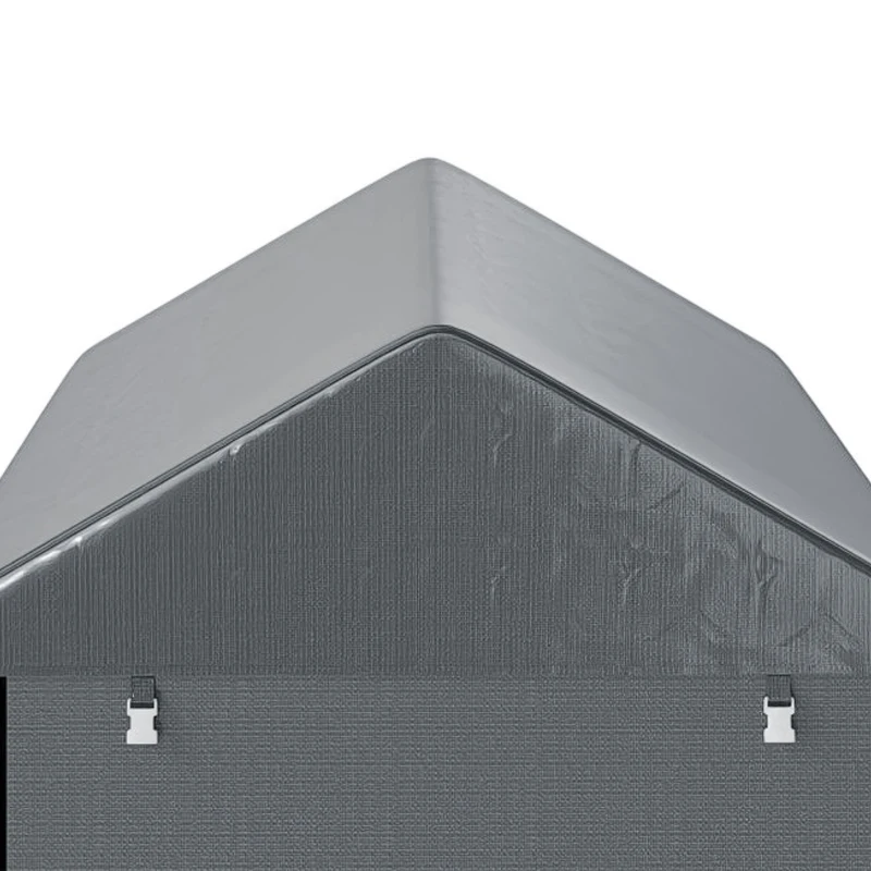 Outsunny 4 x 6ft Outdoor Storage Shed Tent, Portable Shed with Roll-up Door for Motorcycle, Bike, Garden Tools