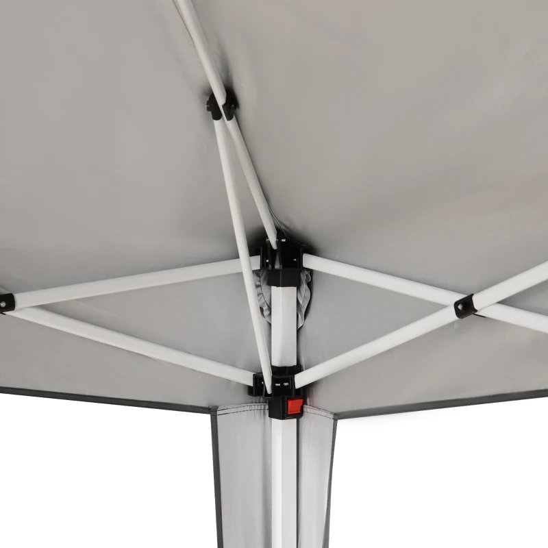 Outsunny 8' x 8' Pop Up Canopy, Outdoor Folding Tent, Portable Party Tent with Carrying Bag for Camping, Party, Picnic, Grey