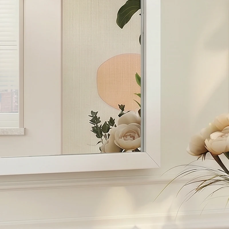 HOMCOM 20" x 28" Bathroom Mirror for Wall, Rectangular Mirror for Living Room, Bedroom, Entryway, White