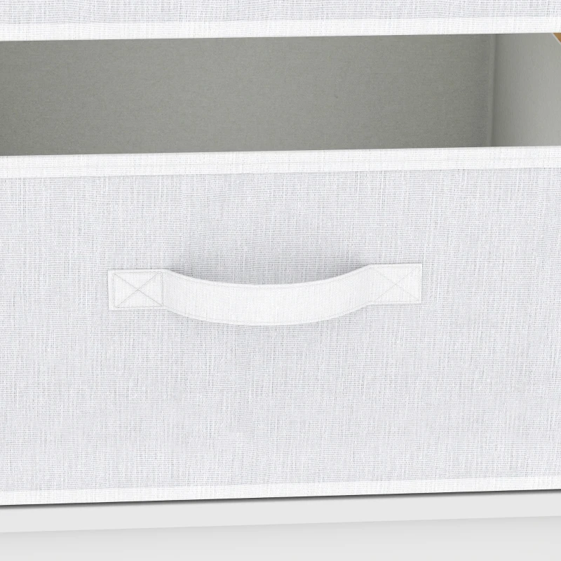 Qaba Baby Changing Table, Diaper Changing Station with Waterproof Pad, 3 Drawers and Large Basket for Newborn & Infant, White
