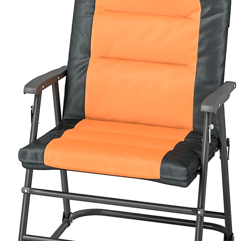 Outsunny 3-Piece Outdoor Foldable Rocking Chair Set, Orange