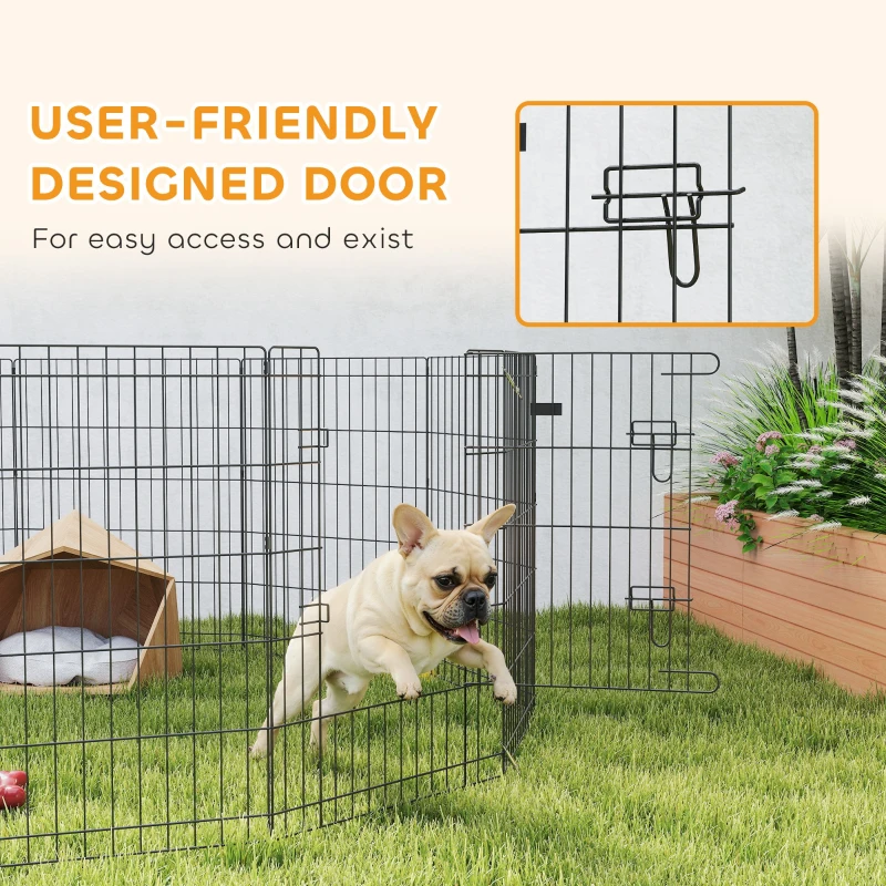 PawHut 30inch Foldable Metal Exercise Pet Playpen Yard Dog Puppy Kennel Cage 12 Panel