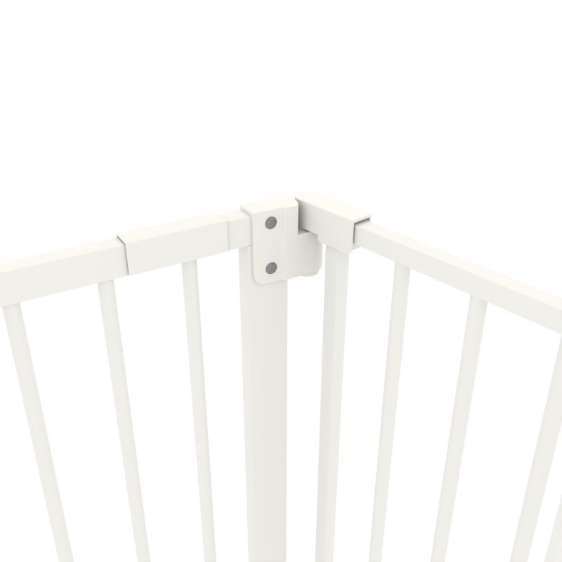 PawHut 30 Inch Tall Pet Gate with Door Dog Gate and Barrier Indoor for Stairs Includes 7", 8", 12" Extensions Kit