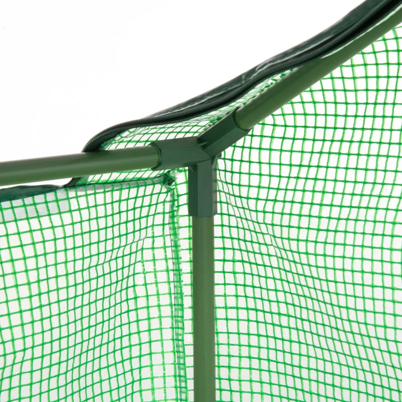 Outsunny Mini Greenhouse, Portable Garden Green House with Zipper Windows, PE Cover for Outdoor, Indoor, 71" x 36" x 28", Green