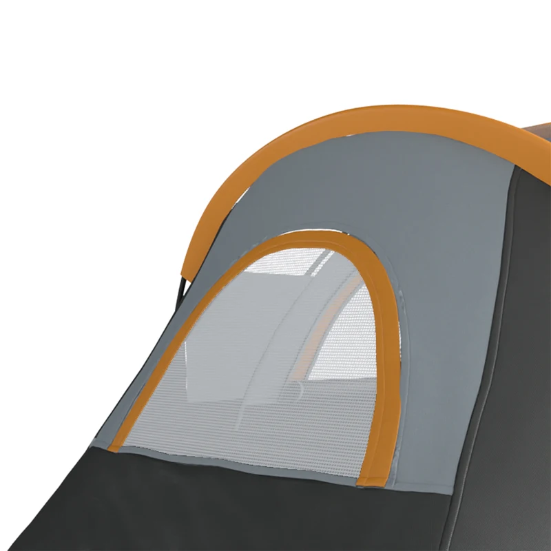 Outsunny 5-6 Person Family Tent, Outdoor Camping Tent with Lighting Hook, Carrying Bag for Camping, Hiking and Travelling, Cream