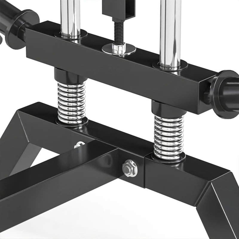 Soozier Wall Mount Cable Station, 16 Positions Adjustable Pulley Machine, Cable Crossover Machine with Lat Pulldown Bar