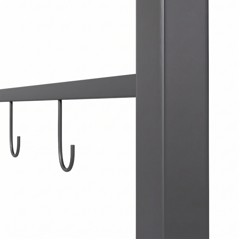 Outsunny 7' x 5' Garden Grill Canopy, BBQ Grill Gazebo Tent with Steel Frame and Hooks, Outdoor Sun Shade, Charcoal Grey