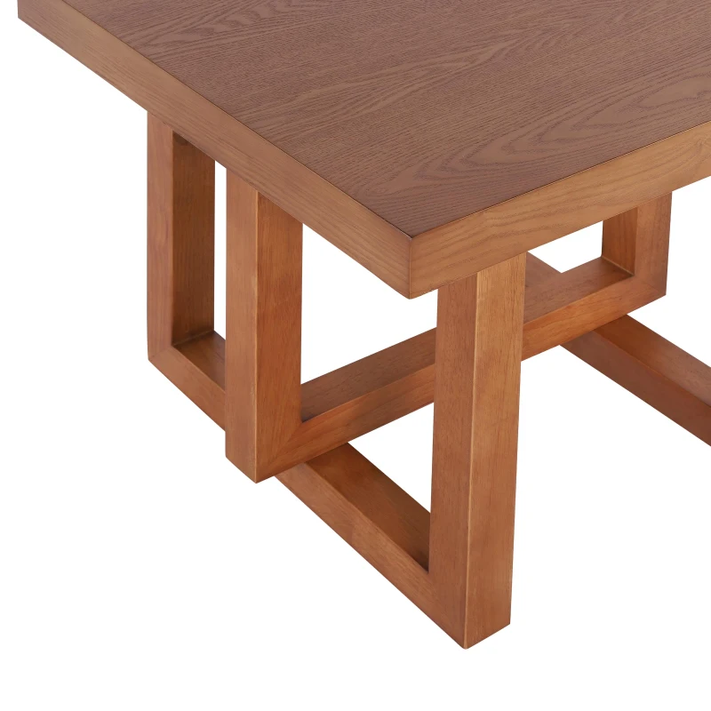 Solid Wood End Table with Sturdy Solid Wood Construction, Bedside Accent Table with Non-Slip Feet, 23.5'' L x 23.5'' W x 20.5'' H, Walnut