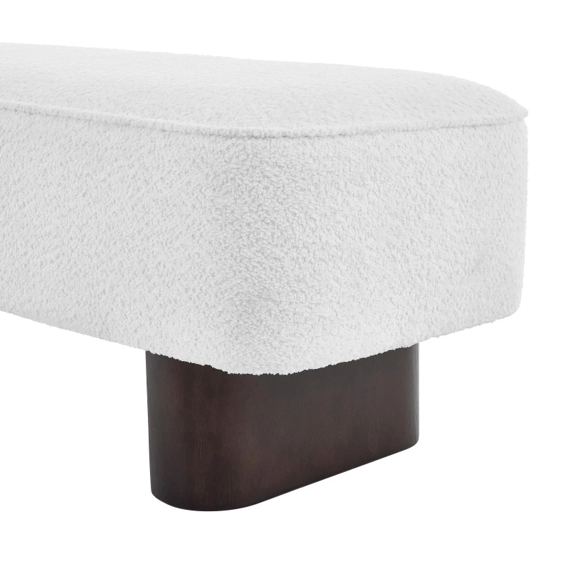 Upholstered Entryway Bench with High-Density Foam, Space-Saving Hallway Seating with Solid Wood Frame, 56.5'' L x 18.5'' W x 18'' H, Walnut