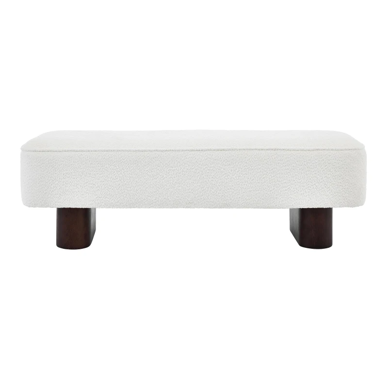Upholstered Entryway Bench with High-Density Foam, Space-Saving Hallway Seating with Solid Wood Frame, 56.5'' L x 18.5'' W x 18'' H, Walnut