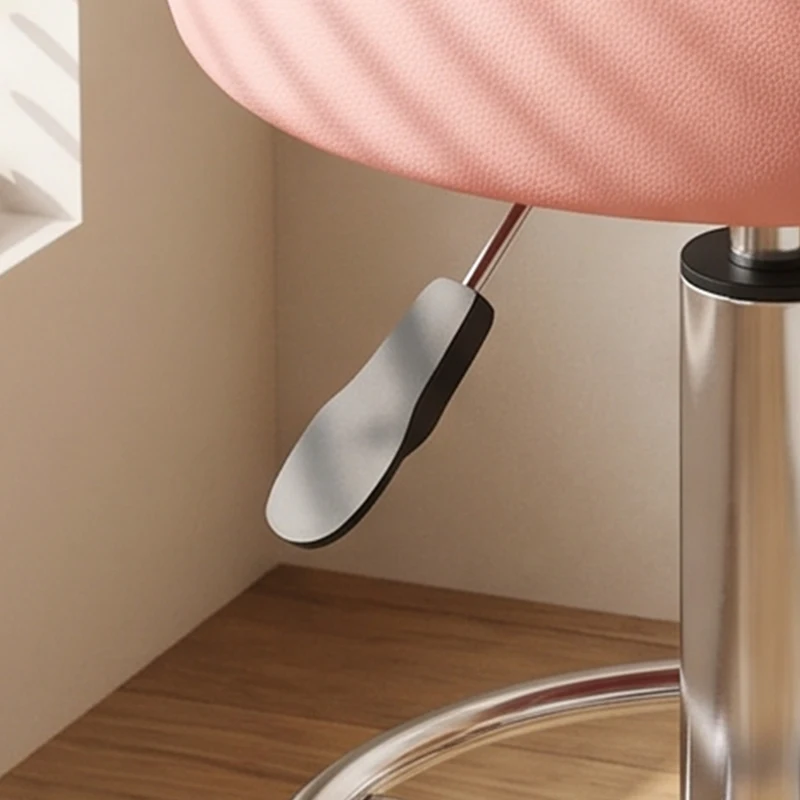 Vinsetto Hydraulic PU Barber Rolling Massage Tattoo Chair, Adjustable Swivel Salon Stool, Pink