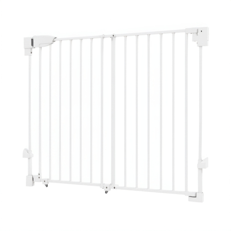 PawHut 29"-44" Wide Dog Gate, 29" H, Pet Gate with Auto-Close, Single Hand Operation, Wall-Mounted, No-Threshold Design