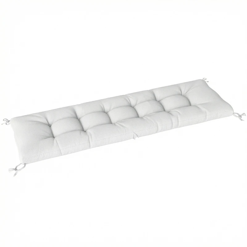 Outsunny Patio Lounge Chair Cushion, UV50+ Chaise Lounge Chair Cushion with Securing Straps for Patio, 78 x 25.6 inch, Cream White