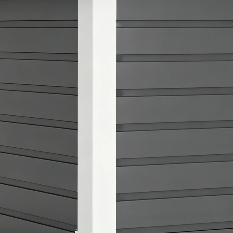 Outsunny 7' x 4' Outdoor Storage Shed, Metal Garden Shed with Lockable Doors and Gloves for Backyard, Garden, Patio, Dark Grey