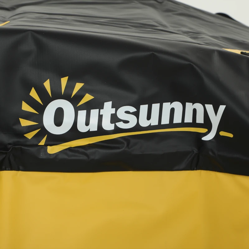 Outsunny Rooftop Cargo Carrier, 15 Cubic Feet Waterproof Soft-Shell Car Roof Storage Bag with Door Hooks, Anti-Slip Mat