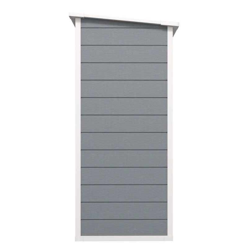 Outsunny 5 x 3FT Garden Shed with Floor, Outdoor Storage Shed with Lockable Door, Window and Vent for Backyard, Patio, Grey