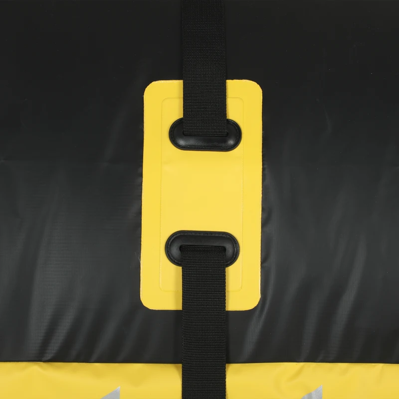 Outsunny Rooftop Cargo Carrier, 21 Cubic Feet Waterproof Soft-Shell Car Roof Storage Bag w/ Door Hooks, Reflective Arrows, Yellow
