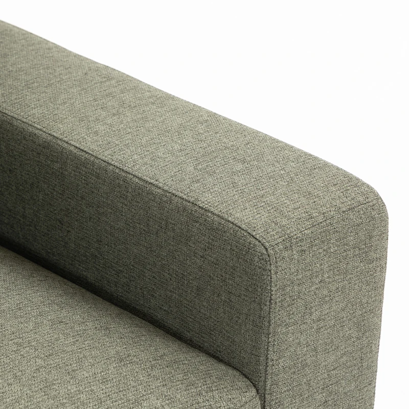 HOMCOM 3 Seater Sofa with Storage Pockets, Modern Upholstered Couch with Pocket Springs, Green
