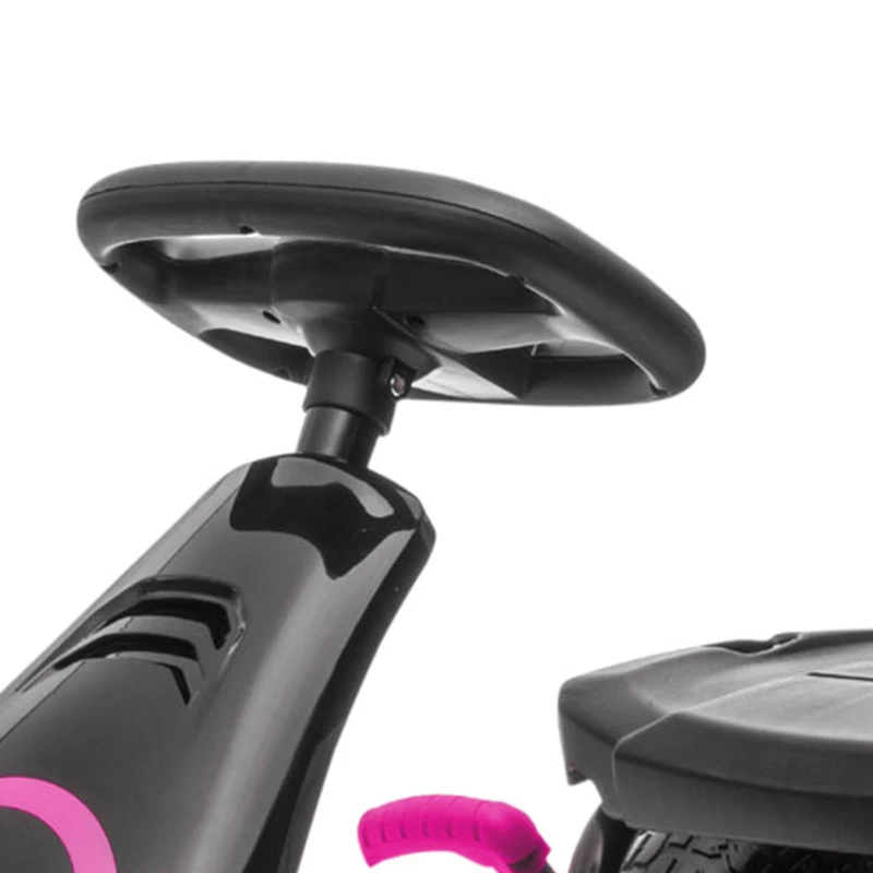 Aosom Pedal Go Kart w/ Adjustable Seat, Rubber Wheels Shock Absorb, Pink
