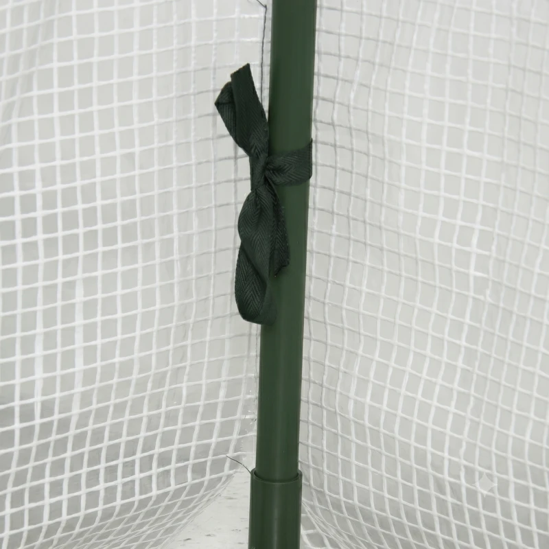 Outsunny Portable Mini Greenhouse, Tunnel Growing Tent with 5 Mesh Windows and Steel Frame,7' x 3' x 2', White