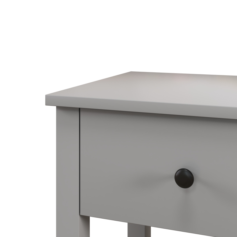 HOMCOM End Tables Set of 2, Side Tables with Drawer and Bottom Shelf, 2-tier Nightstand for Bedroom, Living Room, Grey
