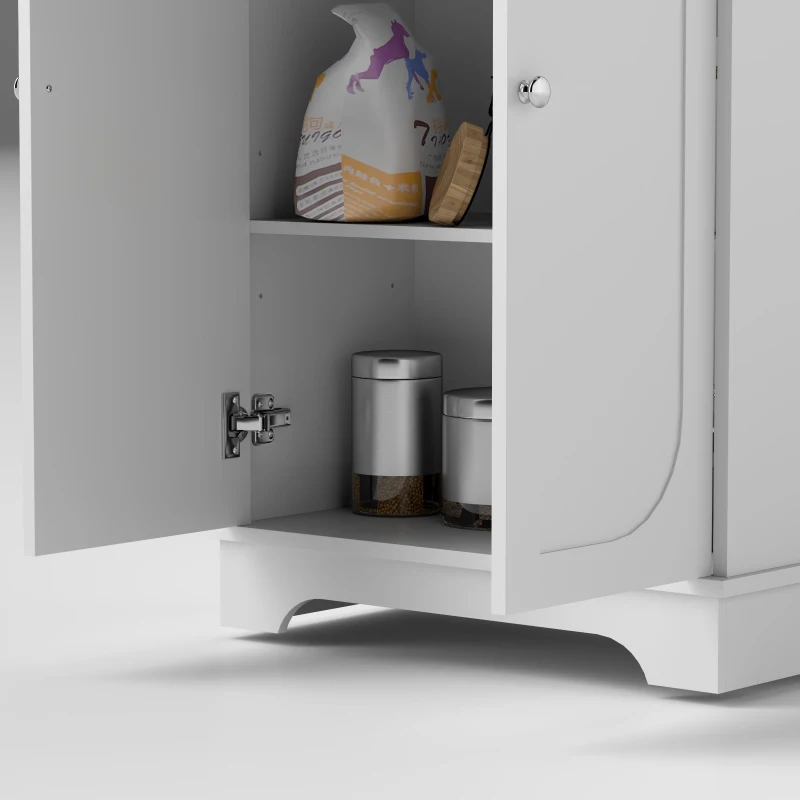 HOMCOM 72" Tall Pantry Cabinet, Kitchen Pantry Cabinet with Adjustable Shelves, Storage Cabinet with 4 Doors, White