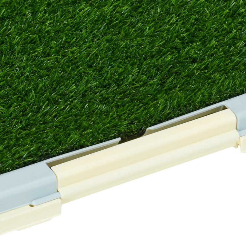 PawHut Puppy Training Pad, Indoor Portable Puppy Pad, with Artificial Grass, Grid, Panel, Tray, 24.8" x 19.1"