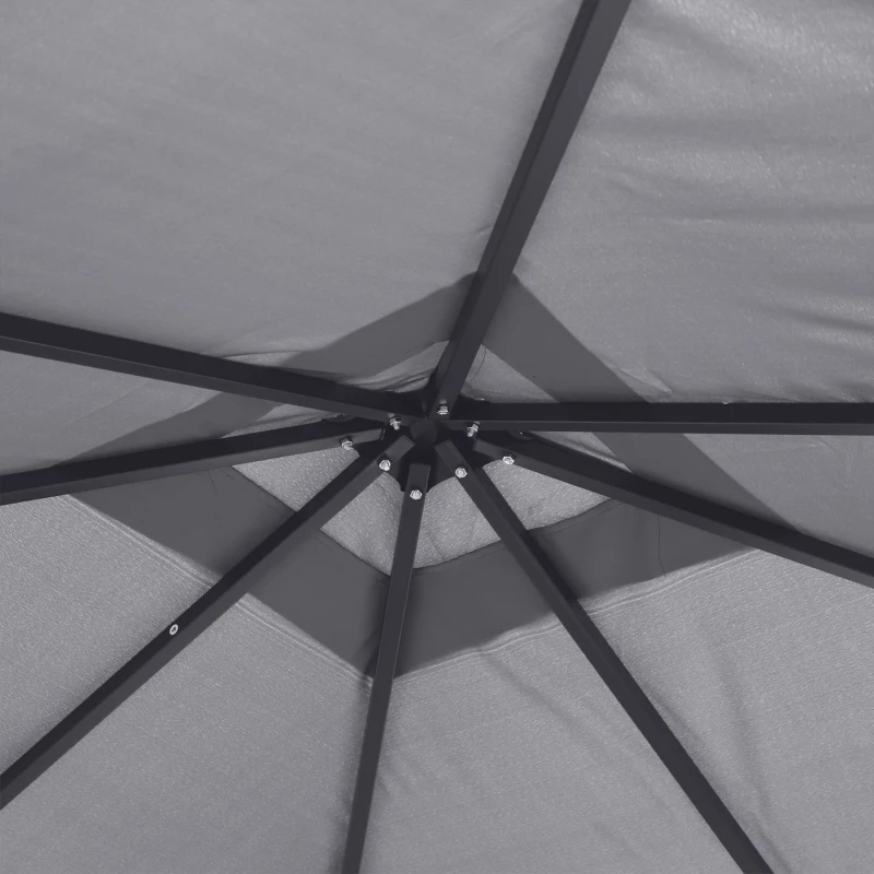 Outsunny 10' x 10' Soft Top Outdoor Gazebo Steel Frame Mesh Curtain Sidewalls