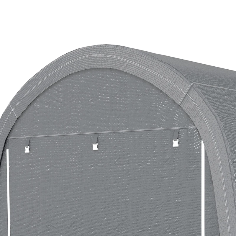 Outsunny 10' x 10' Outdoor Storage Tent, Heavy Duty and Waterproof Portable Shed for Bike, Motorcycle & Garden Tools, Light Grey