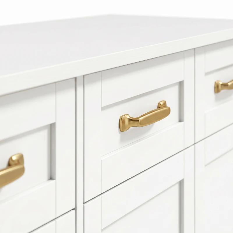 HOMCOM Sideboard Buffet Cabinet, 55" Modern Farmhouse Kitchen Storage Cabinet with 4 Drawers, 4 Doors and 2 Adjustable Shelves