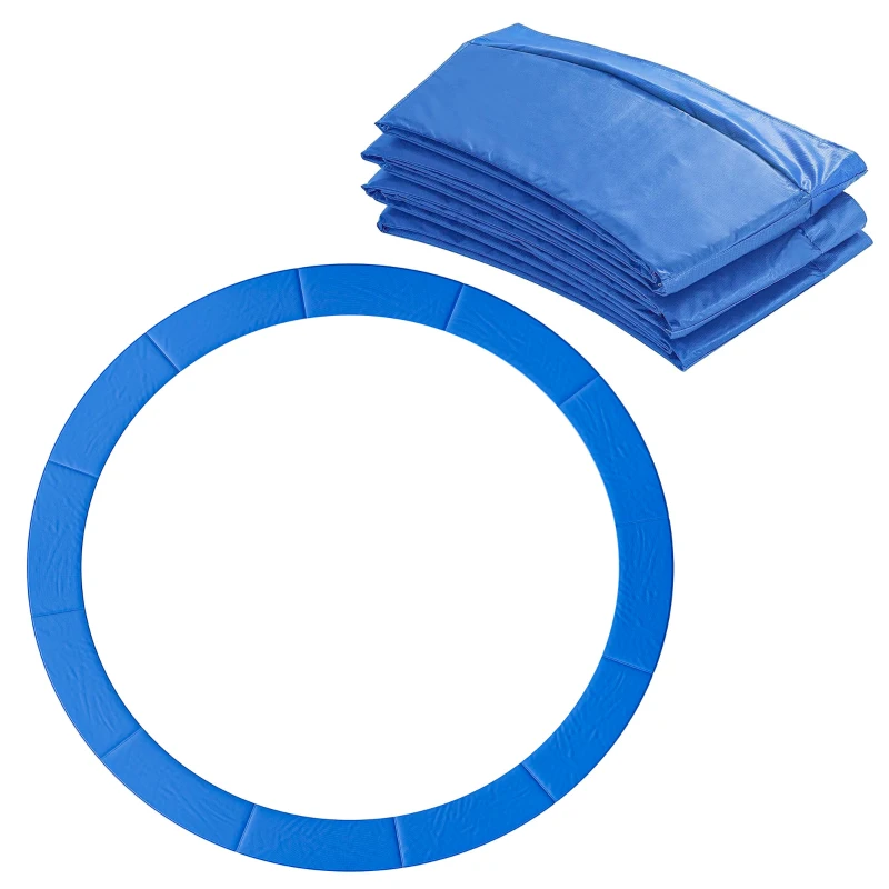 HOMCOM 12ft Trampoline Pad, Trampoline Replacement Safety Pad Mat Spring Cover, Water-Resistant, UV-Resistant, Tear-Resistant Edge Protection, No Holes for Pole, Blue